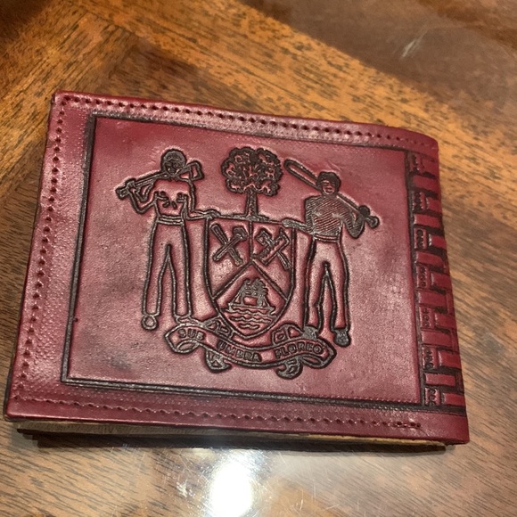 Vintage Belize Souvenir Wallet Bifold Collectible Hand Tooled Jaguar - Picture 2 of 6